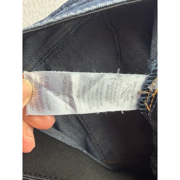 Democracy Ab Solution Skinny Jeans Womens 8 Dark Wash Blue Denim B226ADSM - Picture 6 of 8